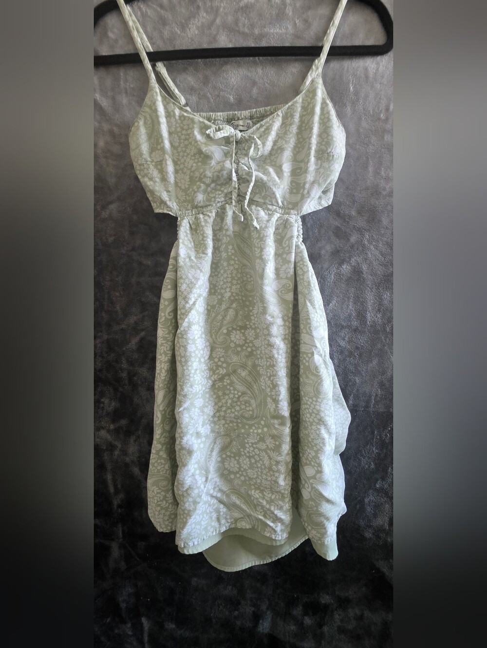 Hollister Sage Green Paisley Mini Dress